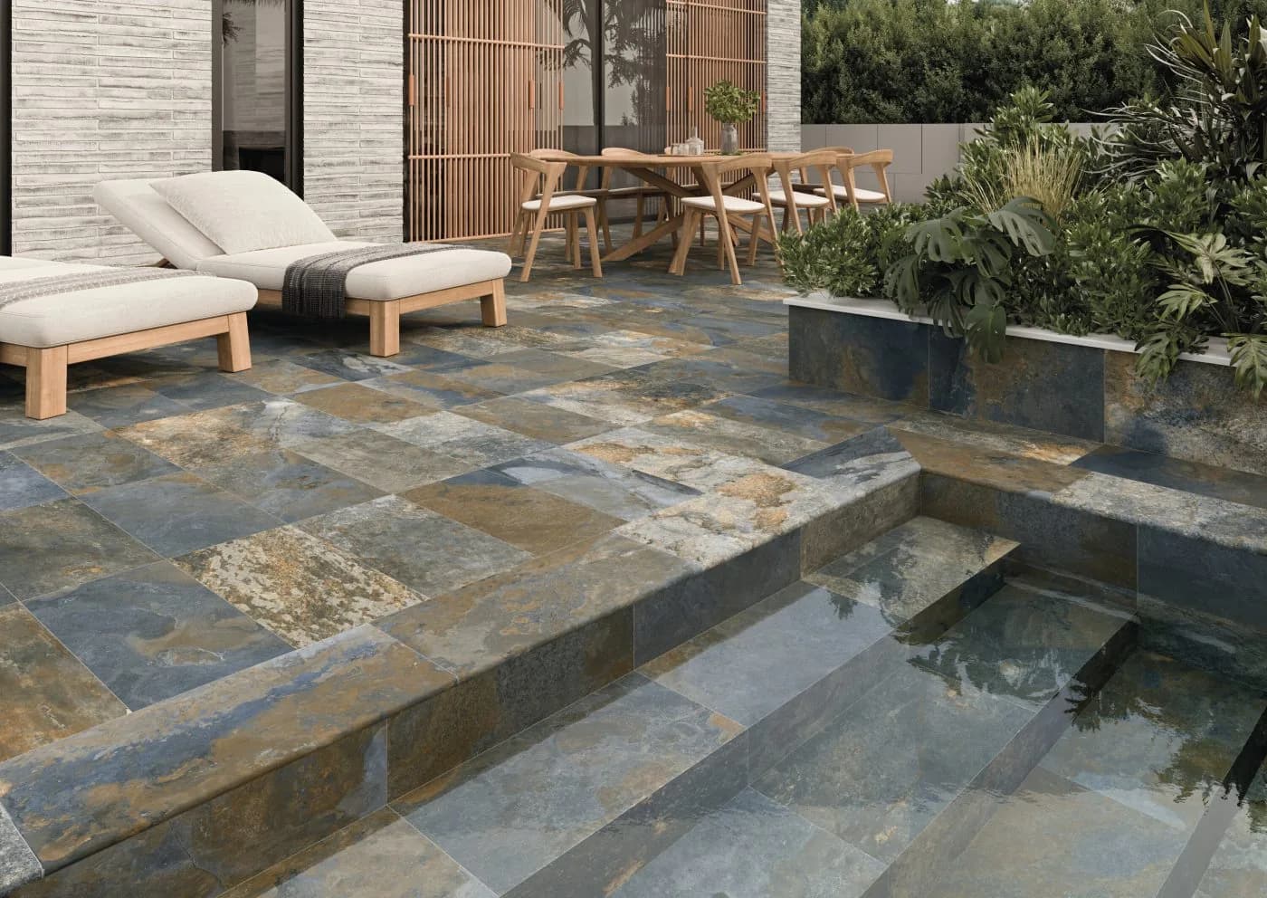 Carrelage extérieur de terrasse Ambiente — AZER Bain & Carrelage Rennes
